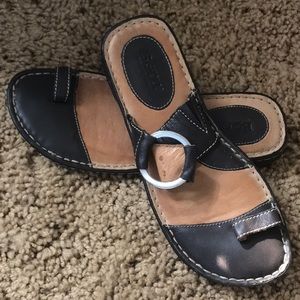 Born dark brown sandals